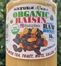 Organic Raw Honey & Organic Raisins 1LB / 454g 100% Usda Organic Certified - $11.83