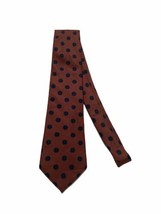 Men&#39;s Vintage 1980&#39;s Halston Pink With Navy Circles Tie-55Lx3.5W-Made in... - $19.99