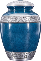 GSM Brands Cremation Urn for Adult Human Ashes - Large Handcrafted Blue - $73.07