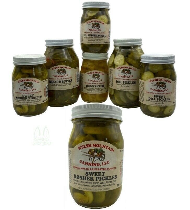AMISH SWEET KOSHER PICKLES 100 All Natural 112 Quart Jar Lot