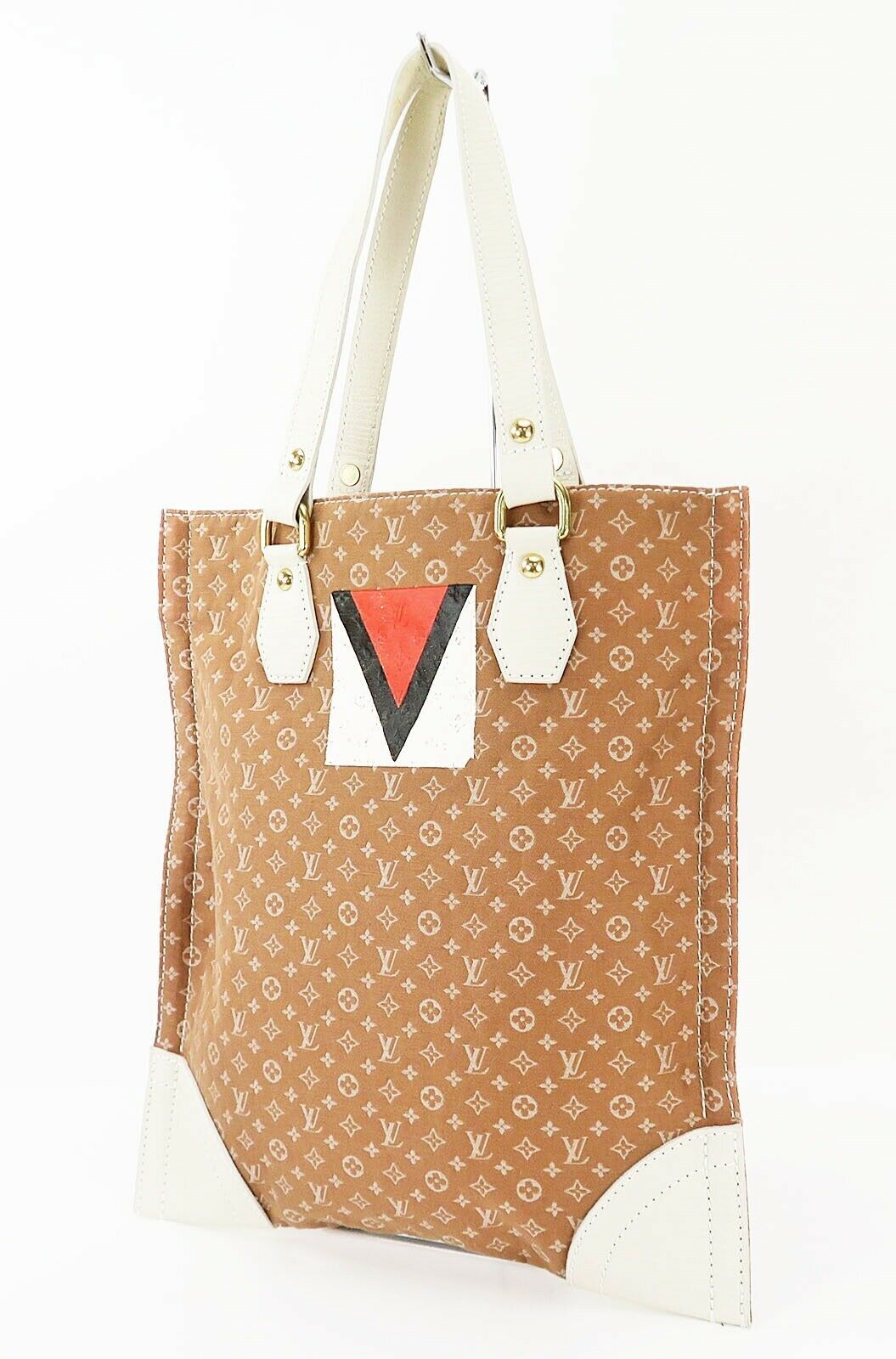 Authentic LOUIS VUITTON Sac Plat Tanger Brown Mini Lin Tote Hand Bag #24888 - Women&#39;s Handbags ...