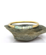 Aquamarine bracelet,march birthstone,gold bracelet,custom bangle,engraved gift - $79.00