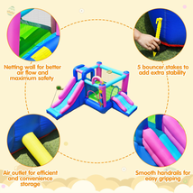 Inflatable Bounce Castle with Dual Slides and Climbing Wall without Blower image 10