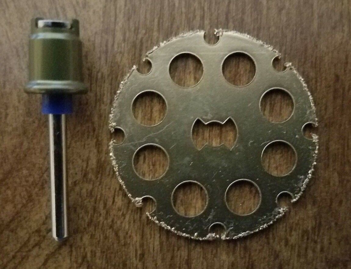 NEW DREMEL EZ LOCK EZ402 MANDREL AND EZ544 11/2" CARBIDE CUTTING WHEEL