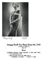 1930s Maggy Rouff Two Piece Crochet Dress - Crochet pattern (PDF 2181) - $3.75