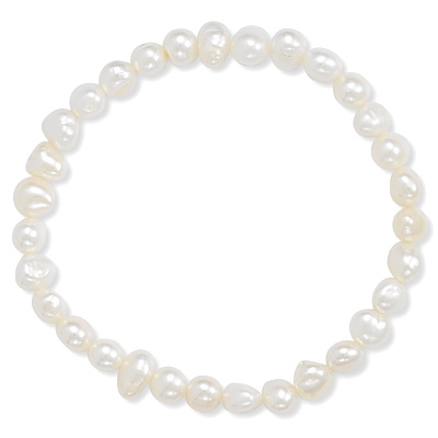 White Pearl Stretch Bracelet - Jewelry & Watches