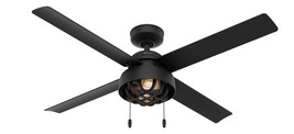 Hunter Spring Mill 52-in Matte Black LED Indoor/Outdoor Ceiling Fan with Light  - $212.99