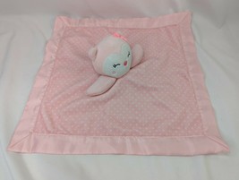 Carters Child of Mine Pink Owl Lovey Security Blanket Polka Dots Stuffed Animal  - $29.95