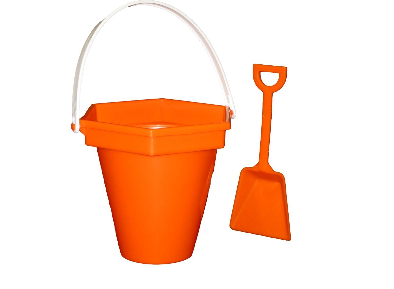 3 Small Orange Sand Buckets, Shovels & I Dig and 50 similar items