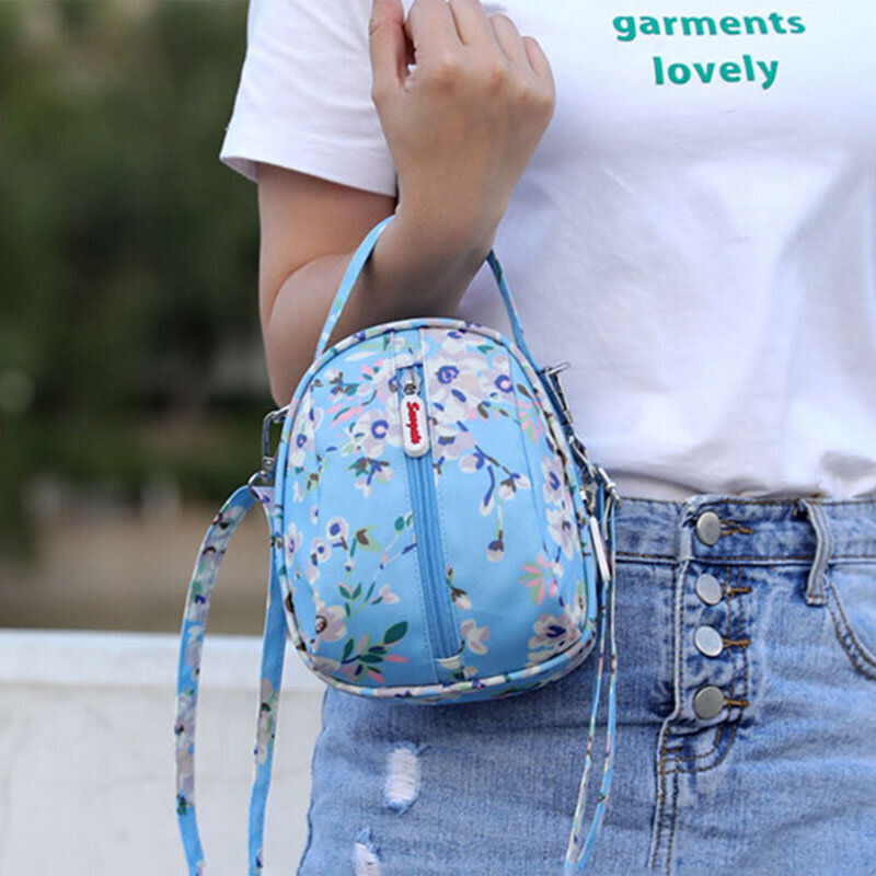 Women Print Nylon Waterproof Shoulder Bag Handbag