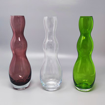 1970s Gorgeous Set of 3 Vases in Murano Glass by Nason. Made in Italy - $410.00