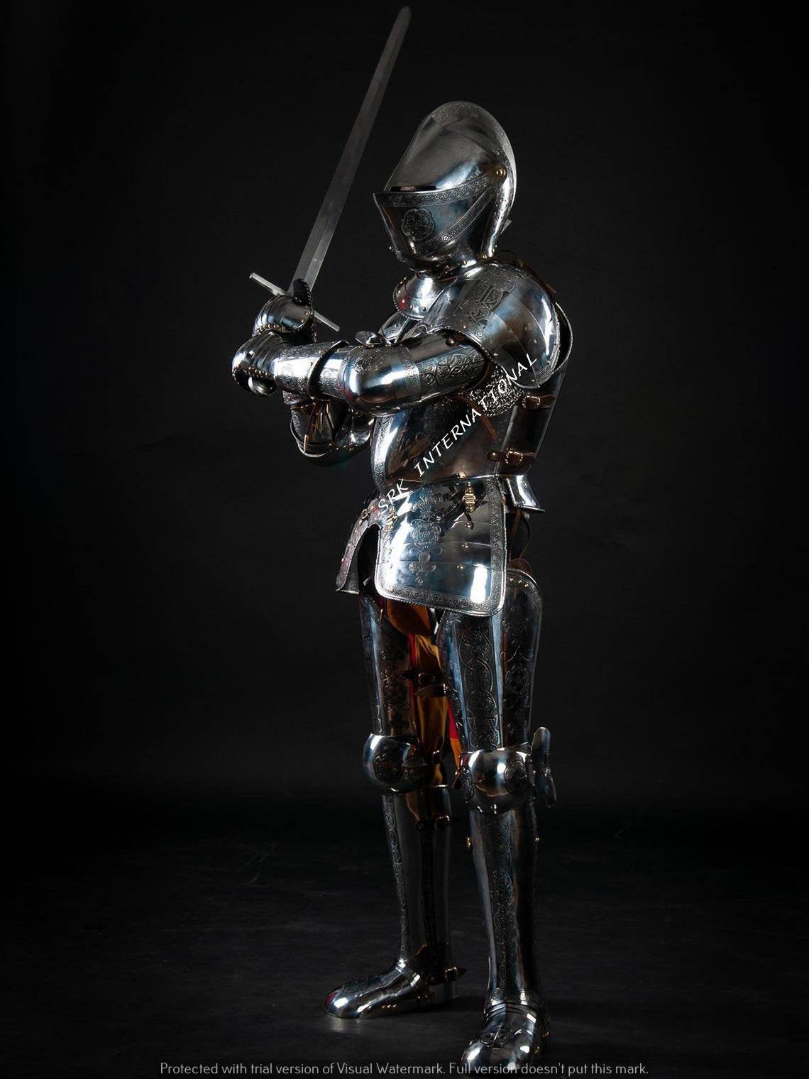 Steel Full Plate Armor Third Earl of Cumberland Full Body Armor ...