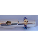 Flute Charm/Carved Skull w/Amethyst/Lapis/Hematite Beads/Jazz Up Your Fl... - $8.95