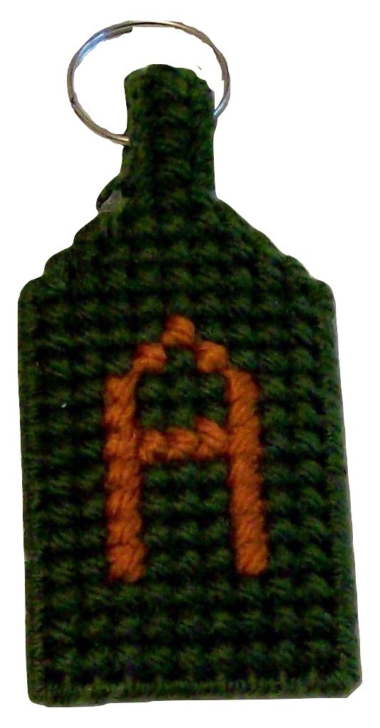 Plastic Canvas Split Key Ring, Handmade, Needlepoint, Made to Order