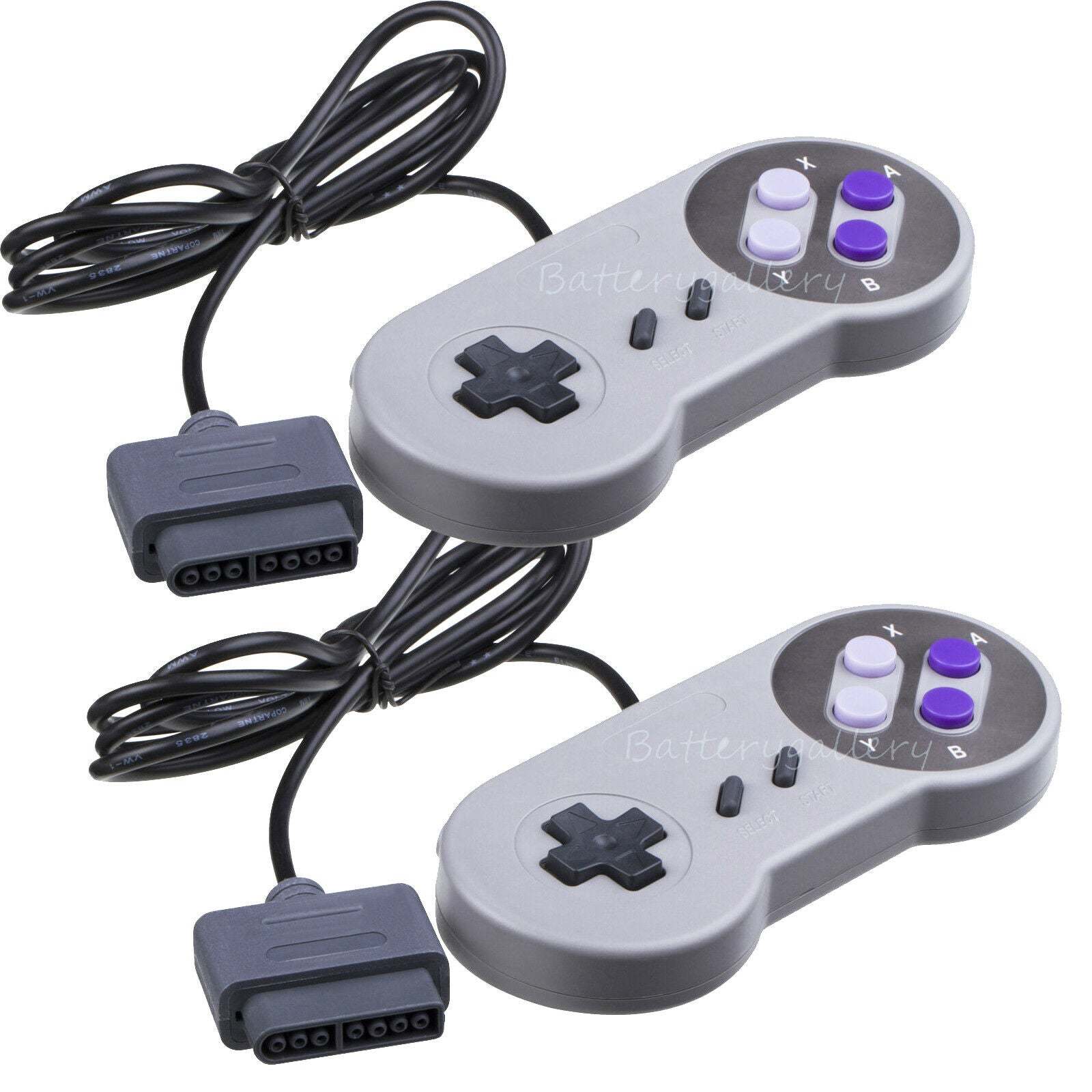 2 New Super Nintendo SNES System Console Replacement Controller 6FT for SNS-005