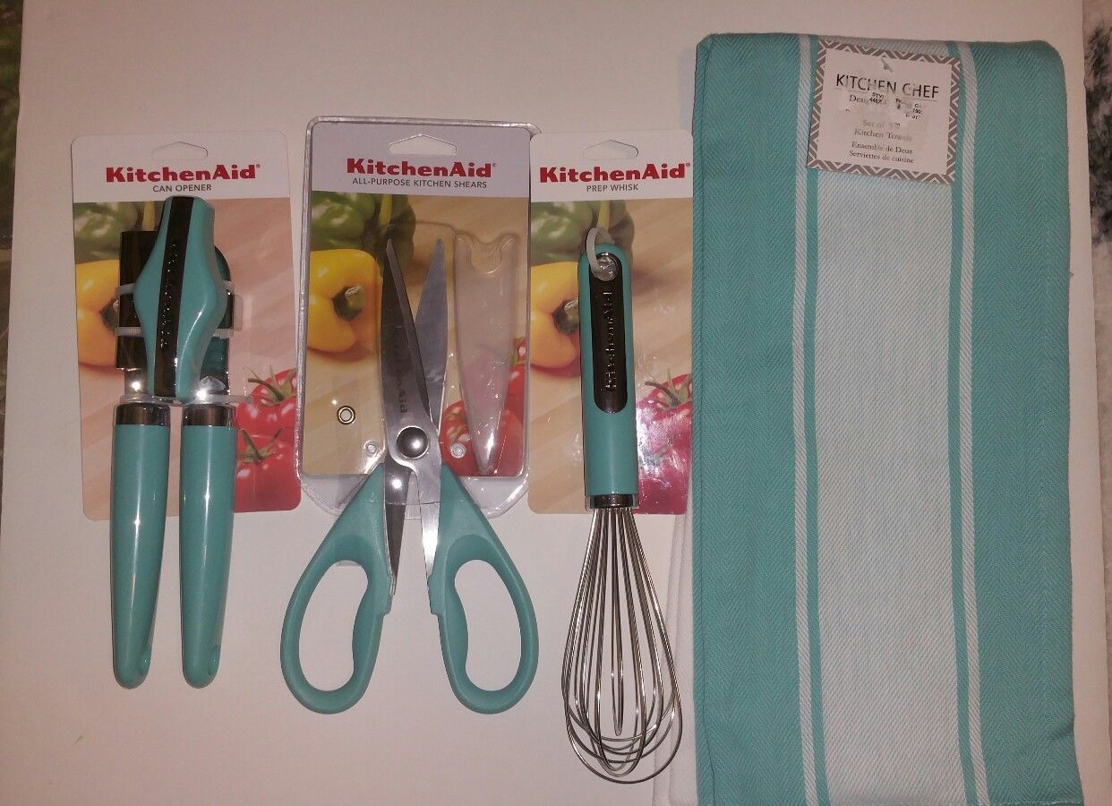 Aqua Kitchenaid Utensil Set With Bonus And 50 Similar Items S L1600