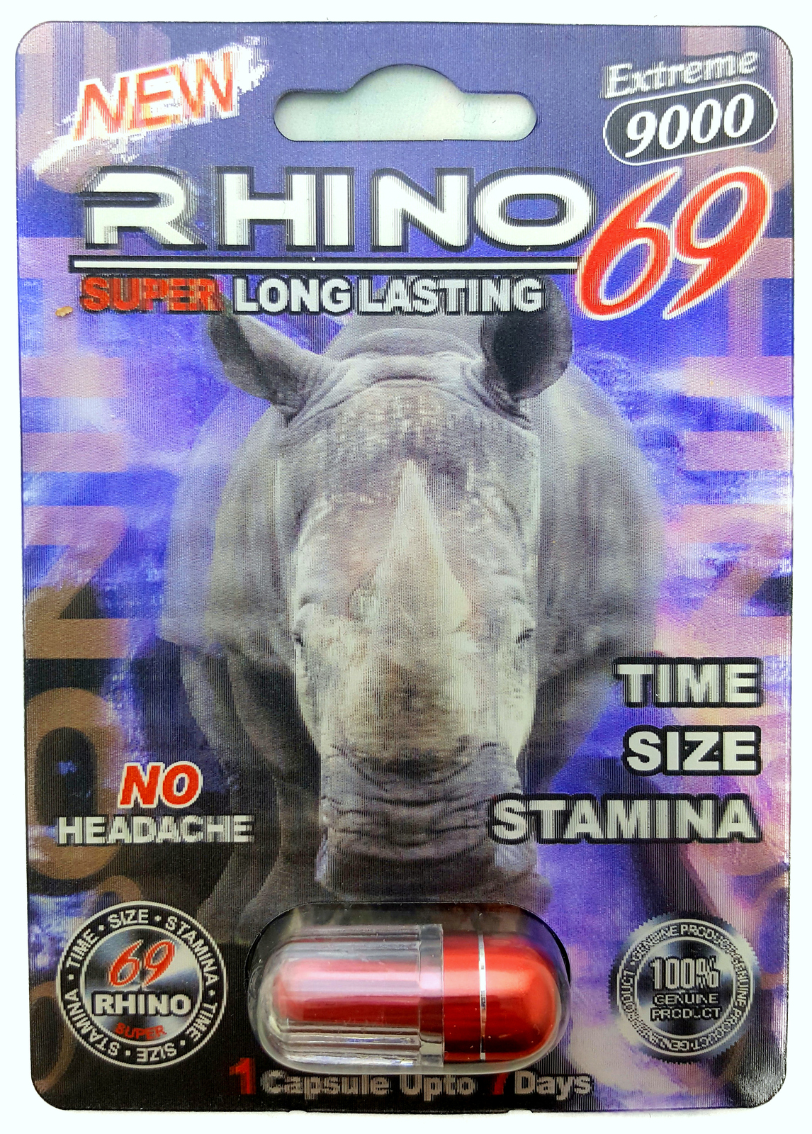 Rhino 69 Extreme 9000 Sexual Performance Enhancer (5 Pills ...