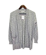 Madewell Women&#39;s XS Open Front Long Sleeve Sweater Cardigan Marled Storm... - $34.49