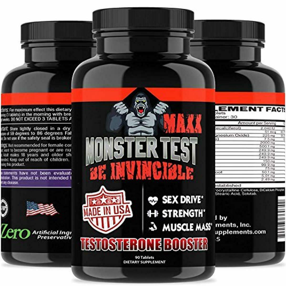 Angry Supplements Monster Test MAXX Testosterone Booster for Men