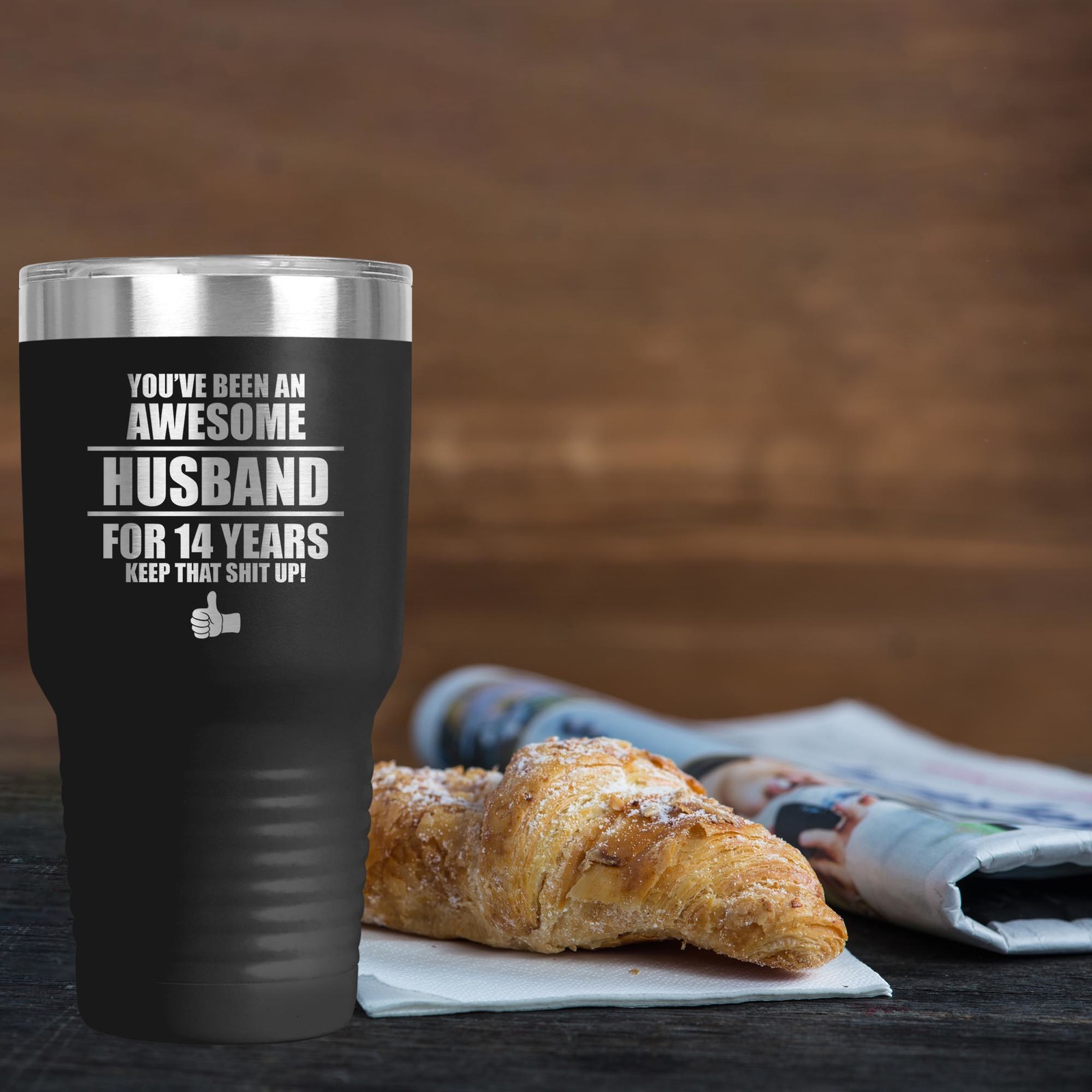 14th Wedding Anniversary Tumbler Cup 14 Year Gift For