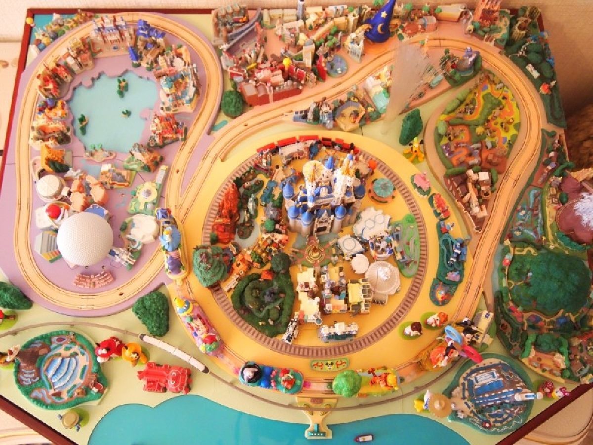 tiny disneyland diorama