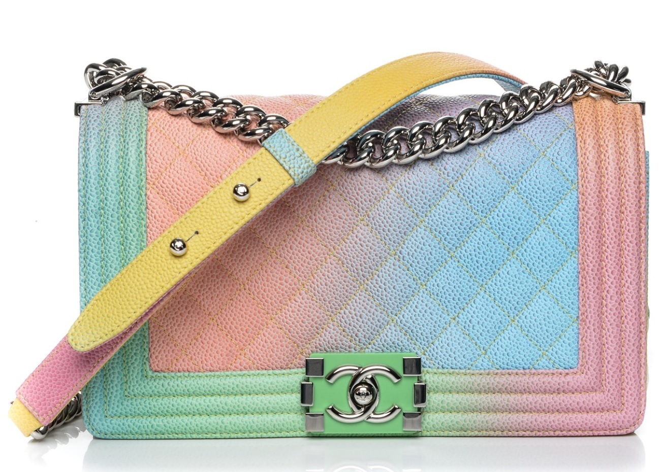 chanel rainbow coco handle bag