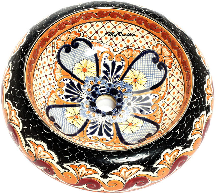 Mexican Ceramic Bathroom Sink "Riverside" Bathroom Sinks & Vanities