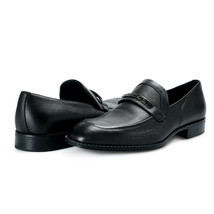 NEW Versace Men's Black Leather Loafers Slip On Shoes - Size 39 1/2 - $509.99