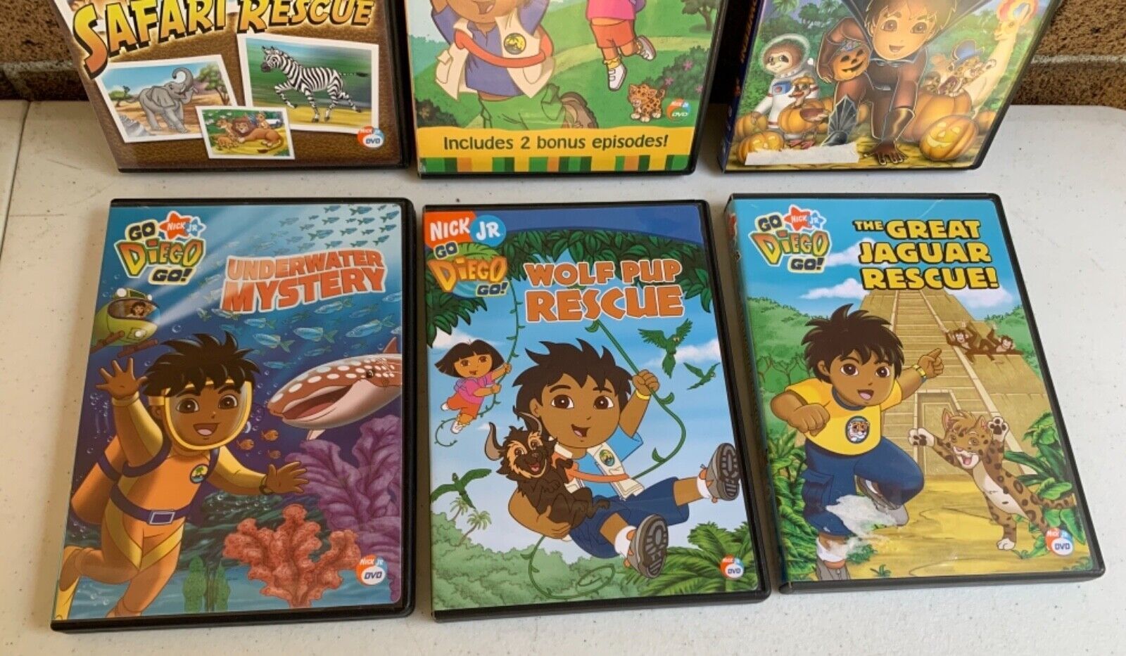 Dora the Explorer Go Diego Go DVD Lot of 6 Nickelodeon Nick Jr Video ...