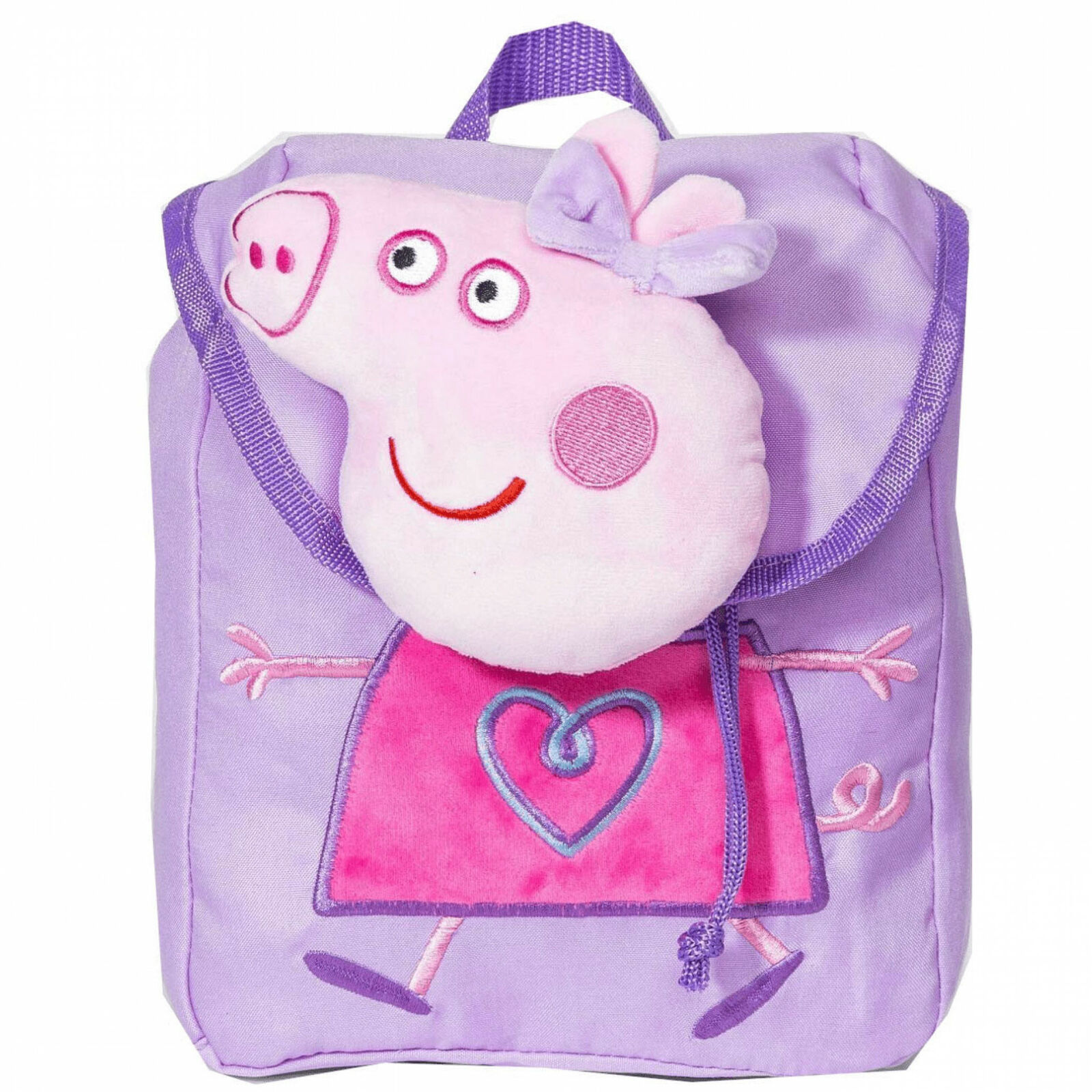 Peppa Pig Fashionable Girl's Purple Plush Backpack Pink Bags