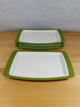 Set of 4 Vintage West Bend Thermo Serv Sizzle Servers Steak Plate Green ... - £46.42 GBP