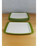 Set of 4 Vintage West Bend Thermo Serv Sizzle Servers Steak Plate Green ... - $62.99