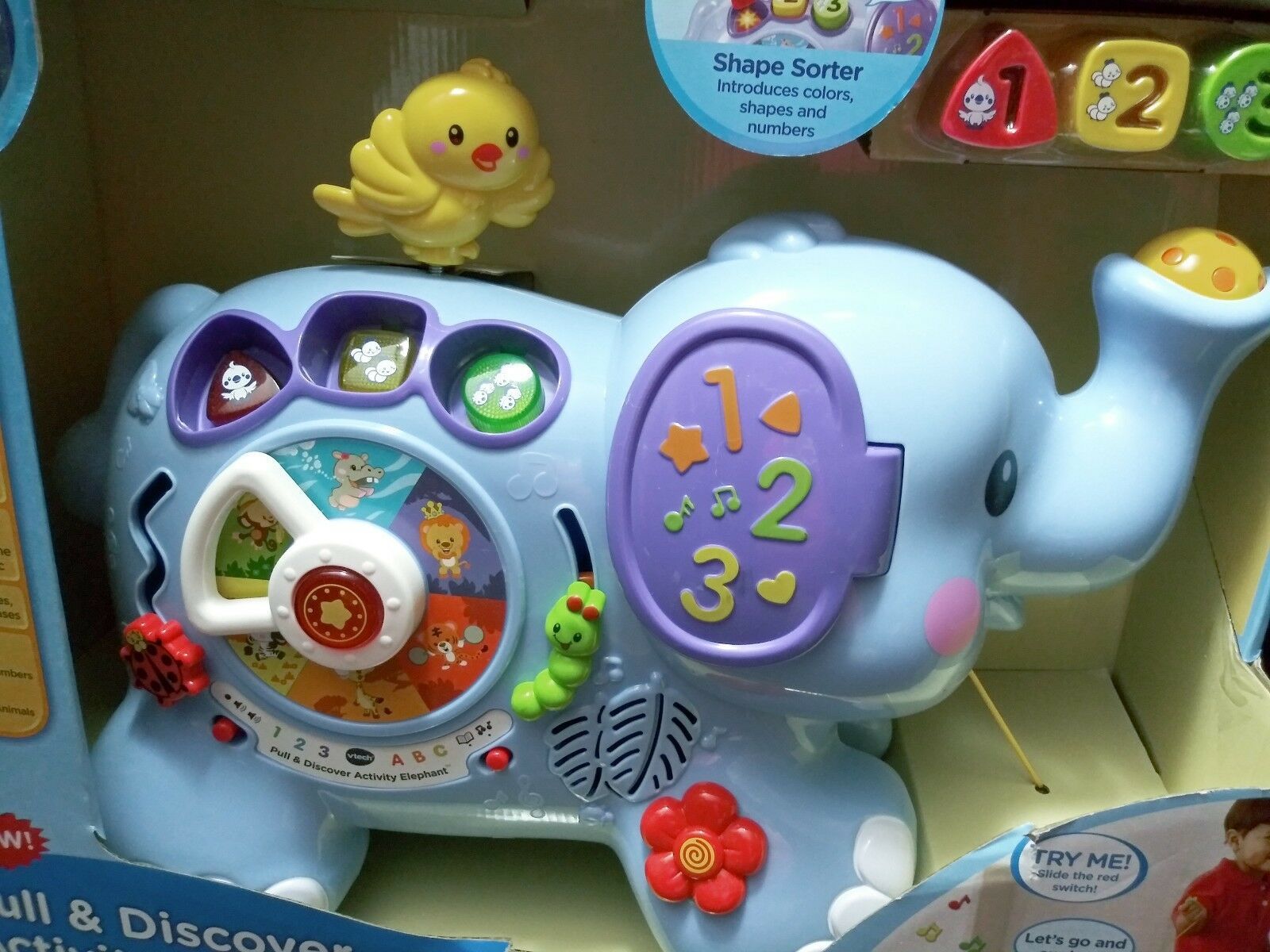 VTech Pull And Discover Activity Elephant Toy Kids Baby - Developmental ...