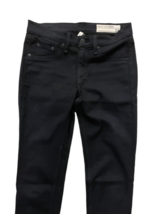 Rag & Bone Women Soft Skinny Legging Denim Black Plush Jeans 24 USA Stretch image 2