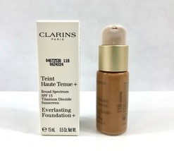 Clarins Everlasting Foundation Broad Spectrum Sunscreen SPF 15 118 Sienna Tester - $11.32