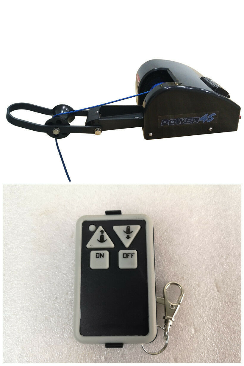 12V Wireless Remote Control Anchor Winch Windlass 35Lb For Freshwater