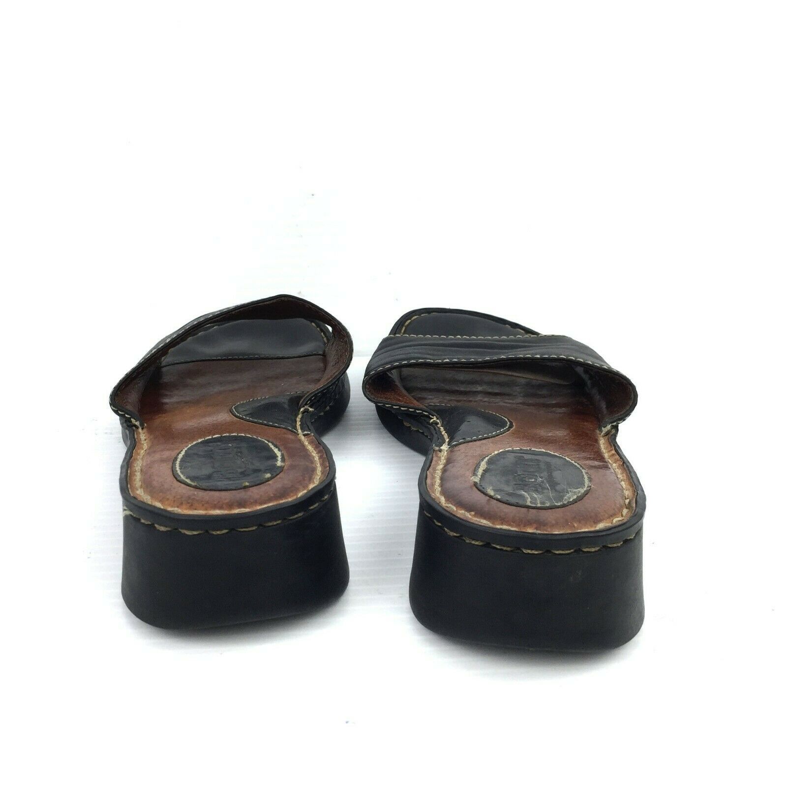 Born Maroon Red Leather Slip On Platform Wedge Sandal Casual Women Shoes 8M//W 39
