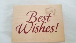 RUBBER STAMPEDE BEST WISHES MOUNTED RUBBER EMBOSSING STAMP #3001G,UNUSED, - $12.85