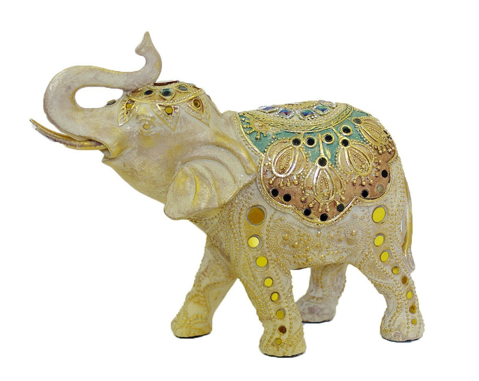 Alirina Thai Elephant with Trunk Raised Collectible Figurines Decor ...