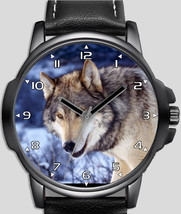 Wolf In Snow Unique Unisex Beautiful Wrist Watch UK FAST - $54.00