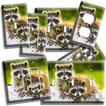 ADORABLE CUTE LITTLE RACCOONS  LIGHTSWITCH OUTLET WALL PLATE ROOM HOME A... - $5.99+