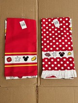 Disney Parks Mickey and Minnie Mouse Parts Kitchen Towel Set of 4 NEW Retired image 1