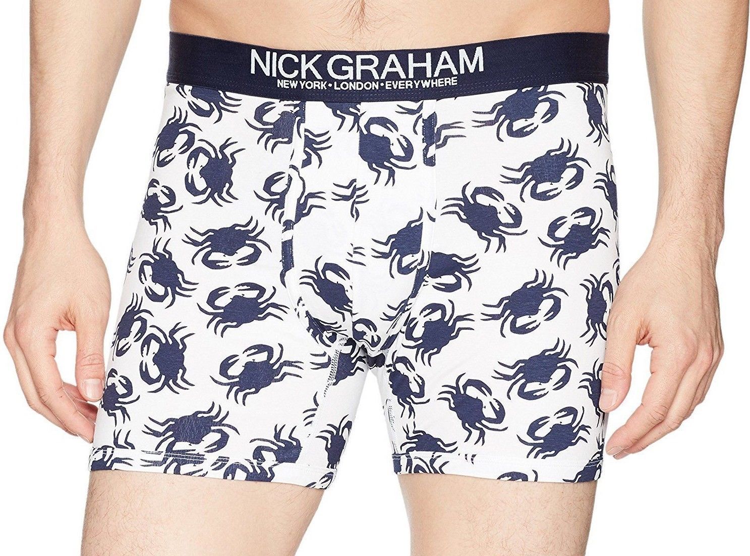 Nick Graham Performance Stretch Cotton Men's Boxer Brief No Fly Crab XL