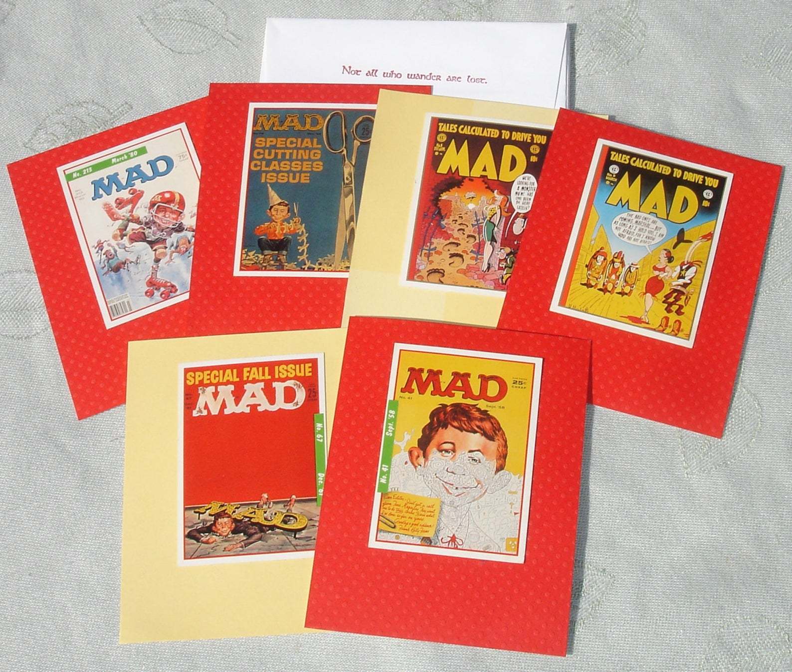 MAD Magazine Cartoon Handmade Card Set - Blank Inside - Set of 6 ...