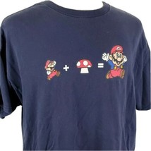 Super Mario Bros T-Shirt XL Blue Nintendo Video Game NES SNES Luigi Yosh... - $15.37