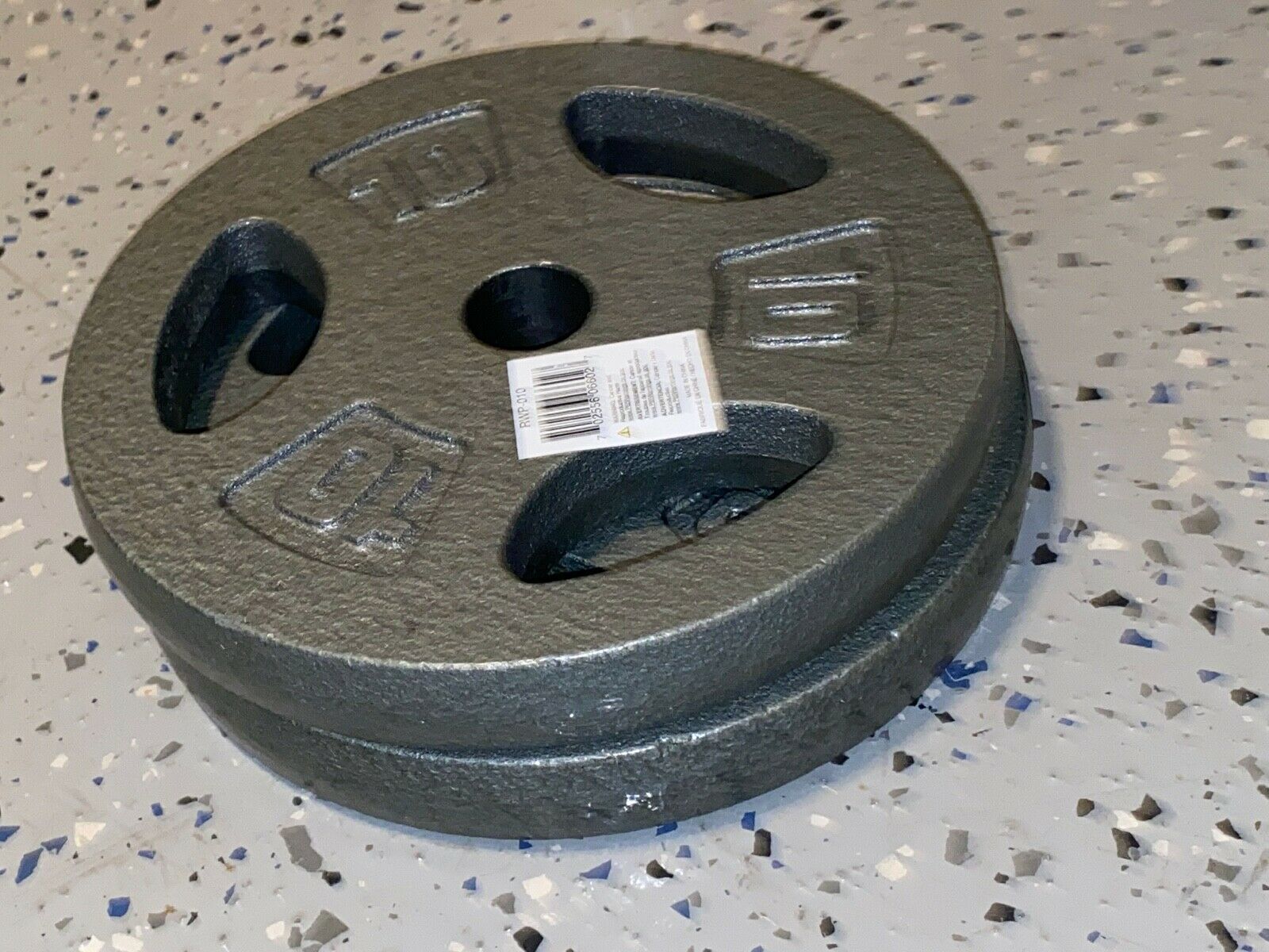 set of 2 10 LB Pound CAP Weight Cast Iron Plates standard 1 inch