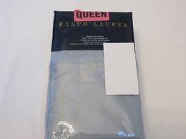 Ralph Lauren Bedford Jacquard Sanibel Blue Queen Flat Sheet $230 - $80.46