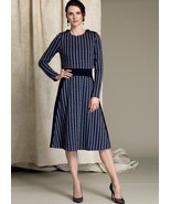 V1512 Vogue Sewing Patterns Misses&#39; Popover Midi Lined Dress Long Sleeve... - $22.43