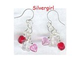 Sweetheart glass flower dangle earrings thumb155 crop