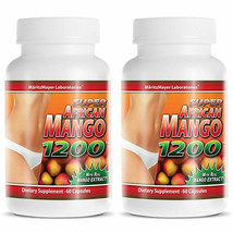 Super African Mango 1200 60 Capsules Weight Loss Aid Appetite Suppressan... - $19.55